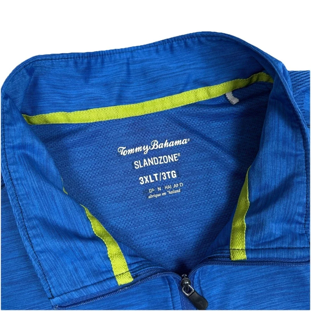 Tommy Bahama Pullover Mens 3XLT Blue‎ Performance IslandZone 1/4 Zip Golf